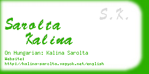 sarolta kalina business card